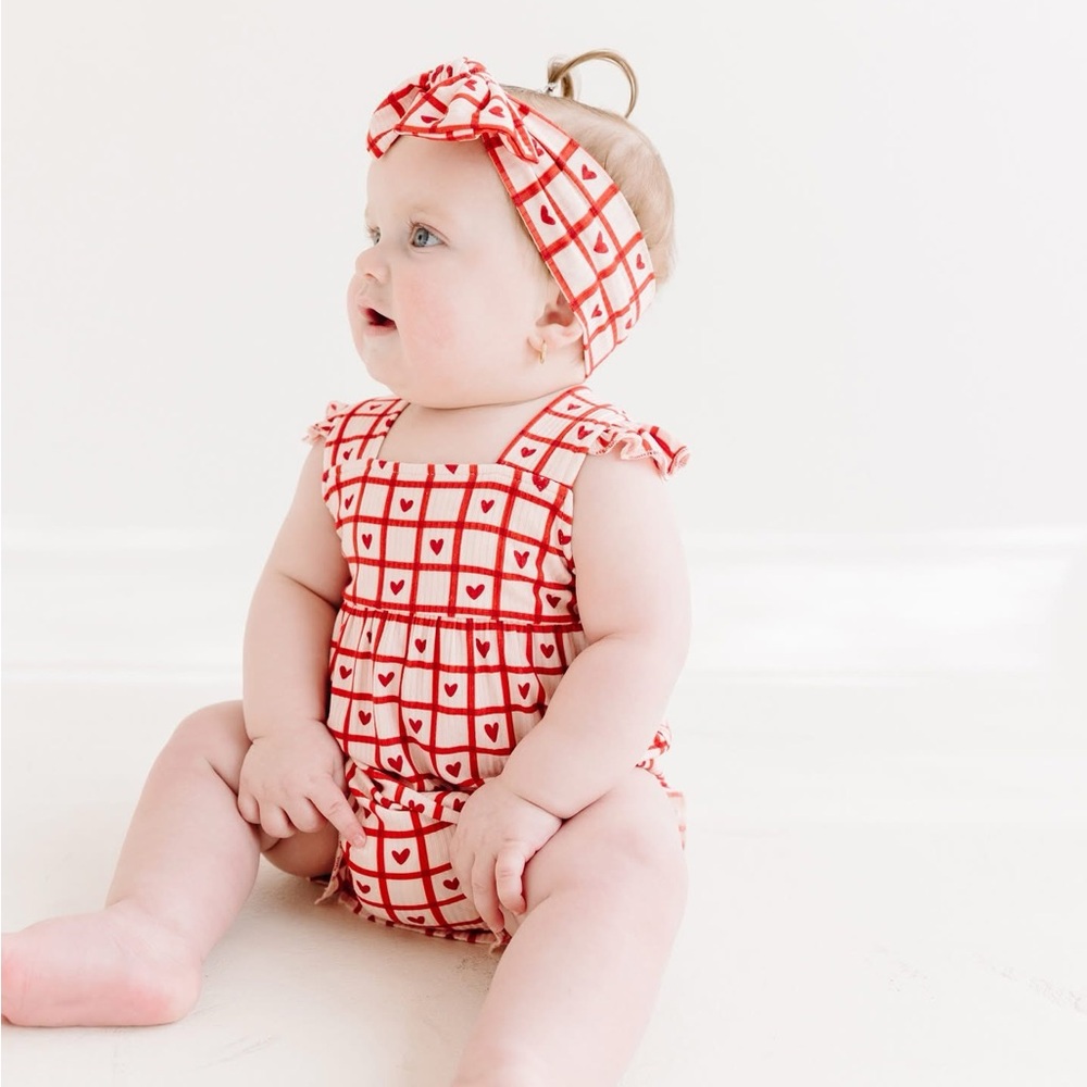 Brave little ones Valentine’s Day heart romper